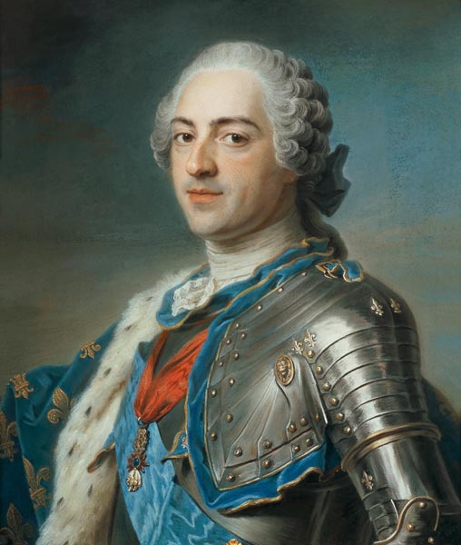 Portrait of King Louis XV from Maurice Quentin de La Tour