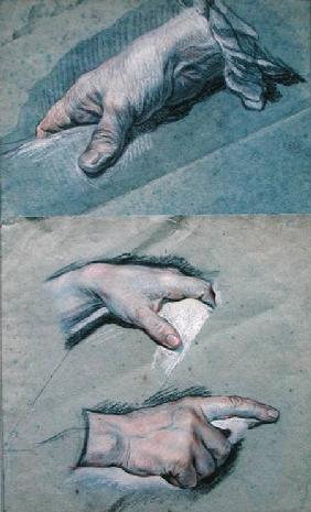 Study of the Hands of a Man