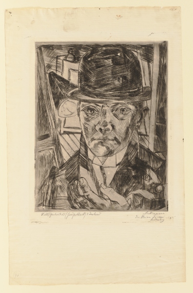 Self-Portrait in Bowler Hat from Max Beckmann