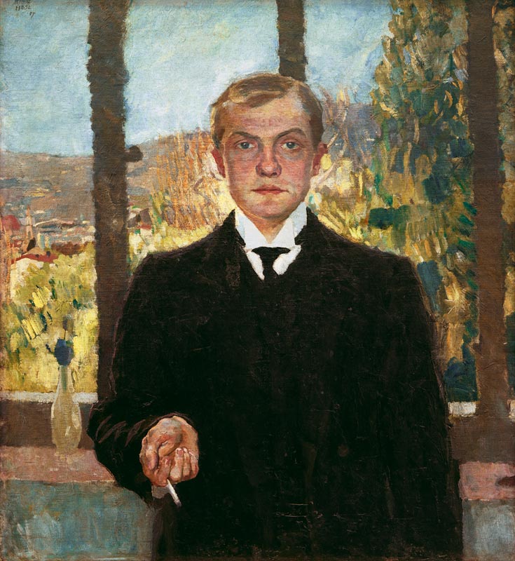 Self-portrait in Florence from Max Beckmann