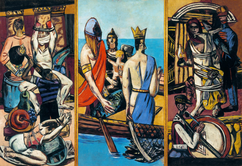 Triptych of departure. 1932/1933. Long Shot. from Max Beckmann