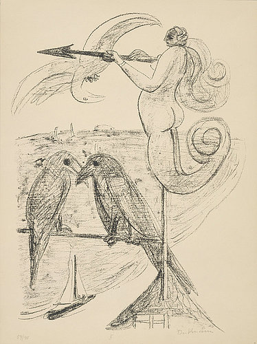 Day and Dream, Plate II - Weather-Vane (Wetterfahne). from Max Beckmann