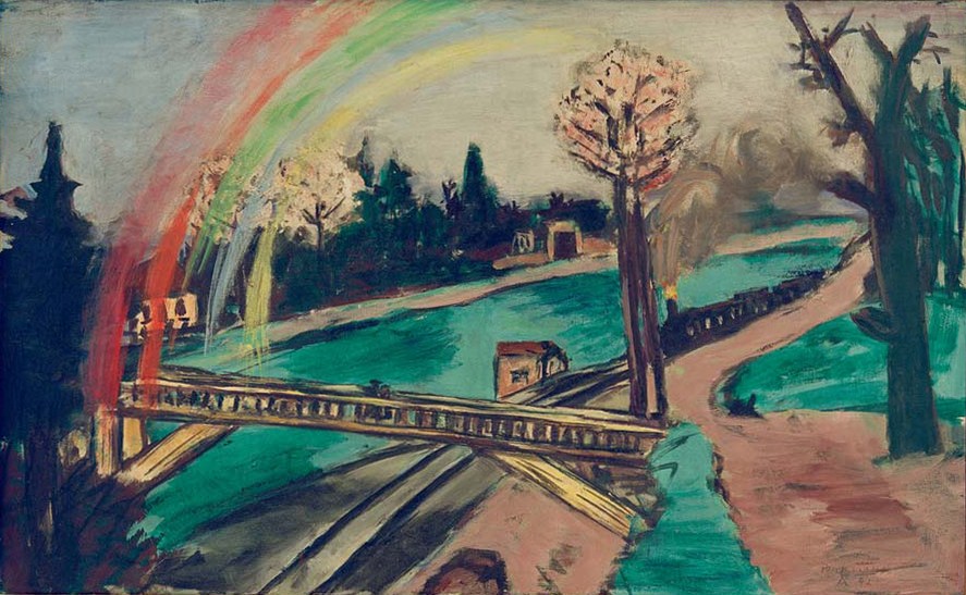 Country Road, Train and Rainbow from Max Beckmann