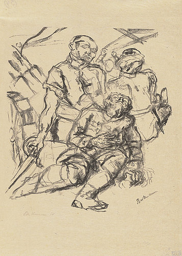 Fallen soldiers / Gefallene Soldaten. 1914 from Max Beckmann