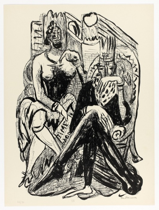 King and Demagogue, plate eight from Day and Dream from Max Beckmann