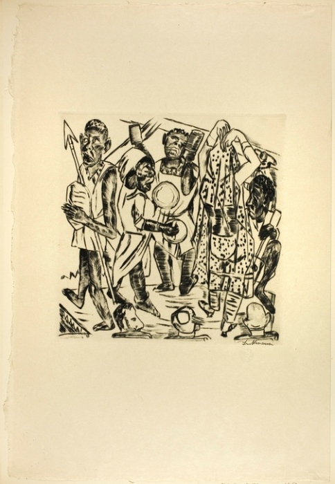 The Negro Dance, plate nine from Jahrmarkt from Max Beckmann