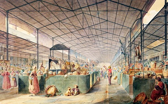 Interior of Les Halles from Max Berthelin