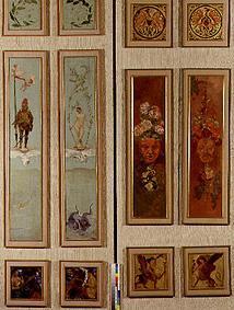 Door couples of the villa of Albers. Li: Mars u.Venus, redouble: flowers u.Masken
