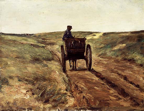 Cart in the dunes from Max Liebermann