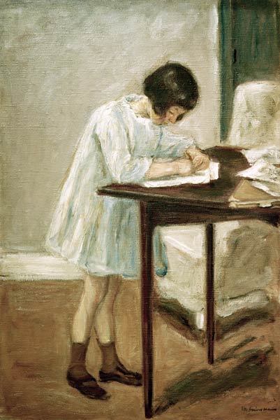 the writing granddaughter from Max Liebermann