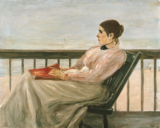 the artists' wife on the beach from Max Liebermann