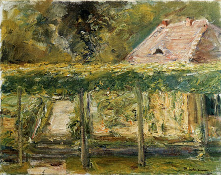 view over the basswood-covey in the fruit and vegetable garden from Max Liebermann