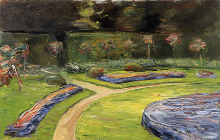 circular flower bed in the coveygarden from Max Liebermann