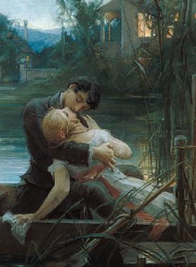 Lovers in the small boat