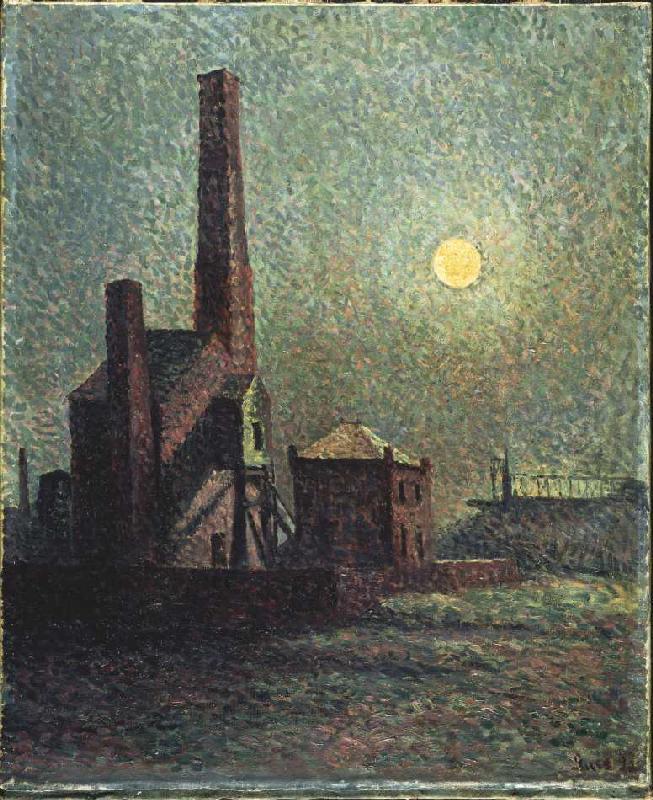 Full moon over the factory from Maximilien Luce
