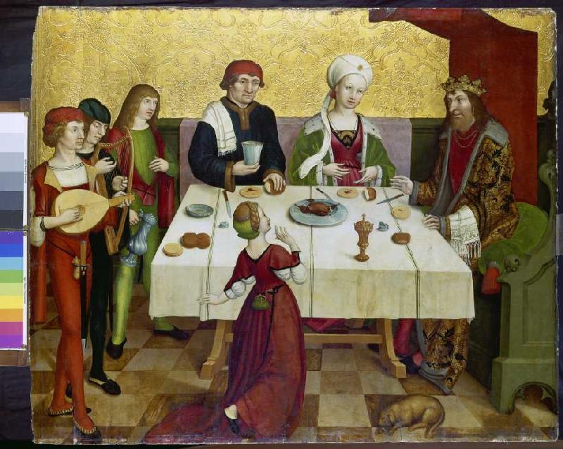 The banquet of the Herodes. from Meister (Berner 'mit der Nelke')