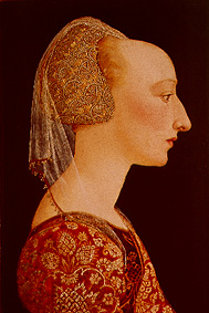 Profile portrait of a lady from Meister (Florentinischer)