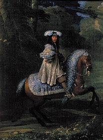 Portrait of a rider in a distinguished dress