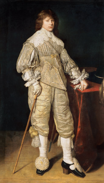 Portrait of a juvenile in courtly clothes from Meister (Holländischer)