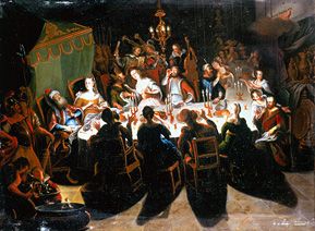 The Banquet of Belshazzar from Meister (Holländischer)