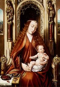 The virgin with the child on the throne from Meister vom Heiligen Blut