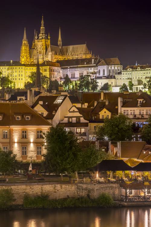 Prague Castle and St. Vitus Cathedral by night from Melanie Viola