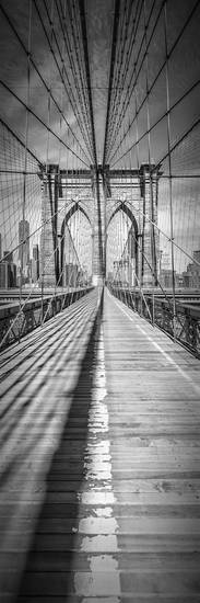 NEW YORK CITY Brooklyn Bridge | upright slim panorama