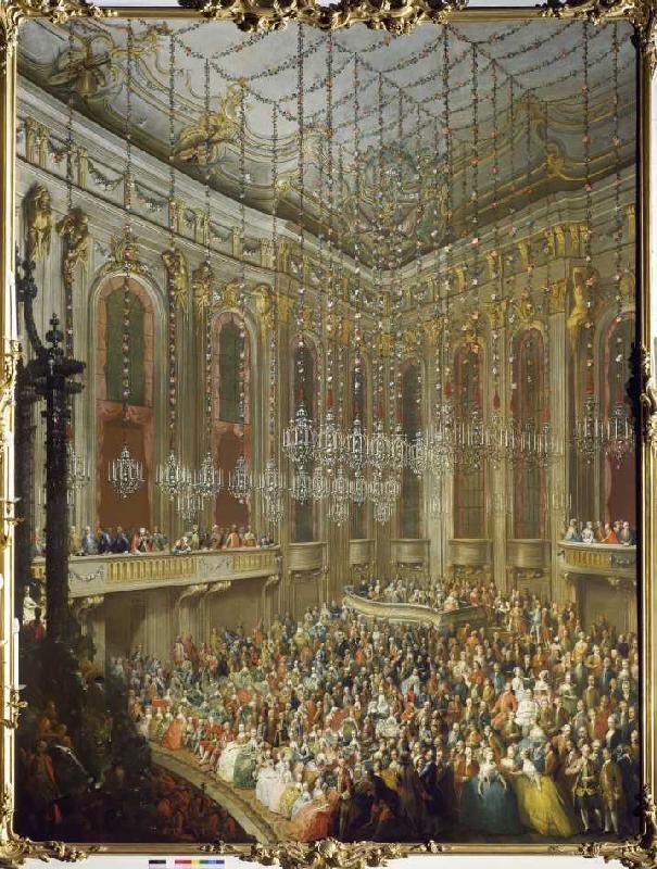 Festive theatre performance in the imperial Vienna from Meytens the Younger (school)