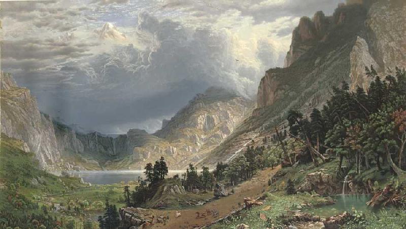 Ein Sturm in den Rocky Mountains - Mount Rosalie from M. H. Long