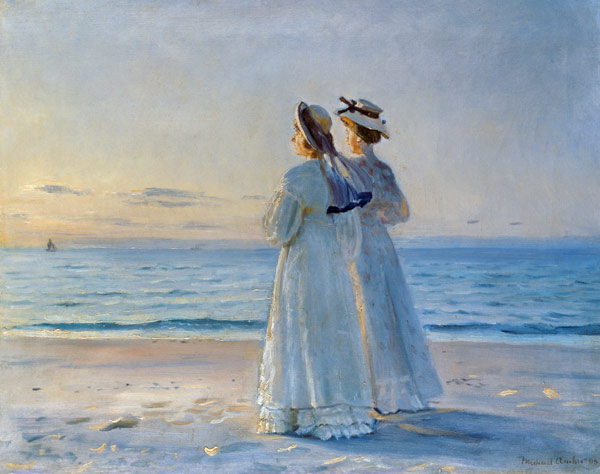 Two Women on the Beach from Michael Peter Ancher