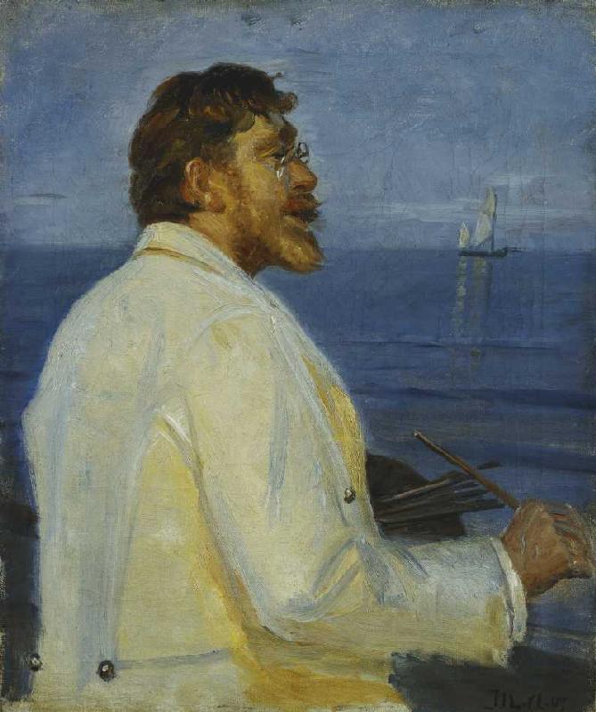 Portrait of the painter Peter Severin Kroyer from Michael Peter Ancher