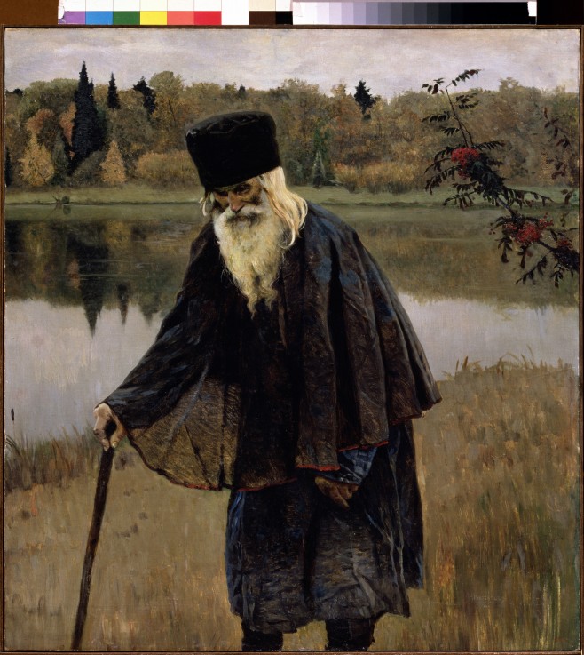 A hermit from Michail Wassiljew. Nesterow