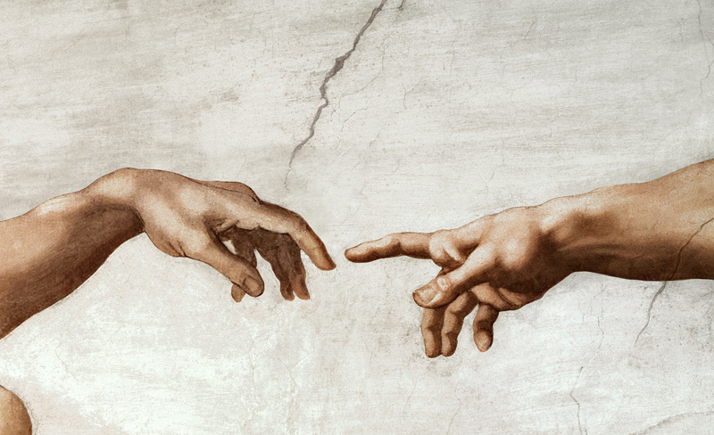 The Creation of Adam (detail) from Michelangelo Buonarroti