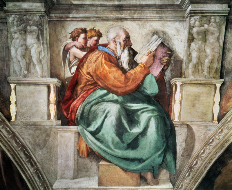 (Zacharias part a Sistine chapel) from Michelangelo Buonarroti