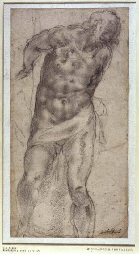 Figure Study (W.15a Pouncey catalogue 276) from Michelangelo Buonarroti