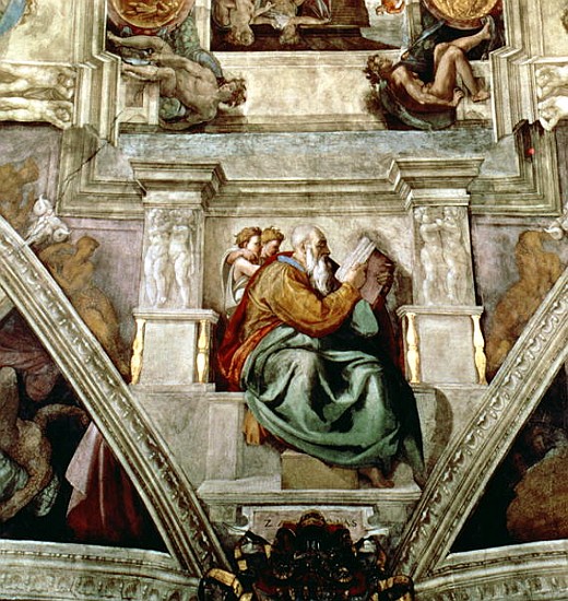 Sistine Chapel Ceiling, 1508-12 (detail of 177197) from Michelangelo Buonarroti