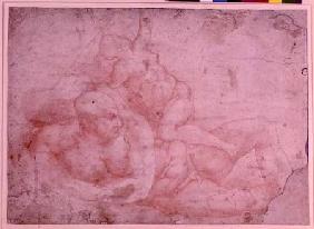 Study of a Male and Female Nude (red chalk)