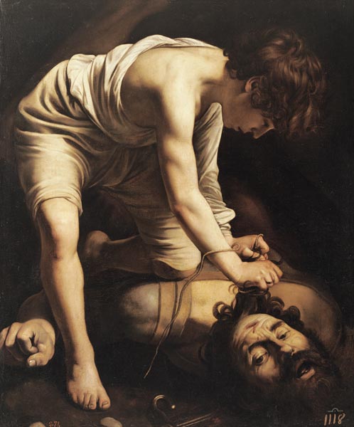 David defeats Goliath. from Michelangelo Caravaggio