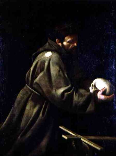 Saint Francis in Meditation from Michelangelo Caravaggio
