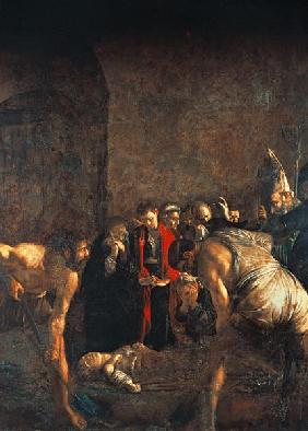 Caravaggio / Burial of St.Lucy / 1608