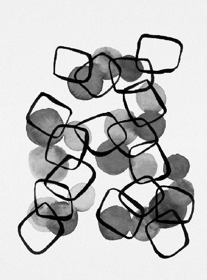Black and White Shapes Chain