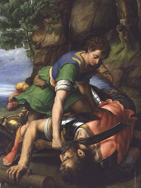 David beheading Goliath (panel) from Michiel I Coxie