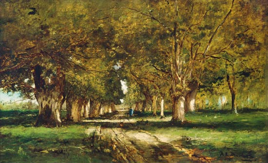 Avenue in Colpach. from Mihály Munkácsy