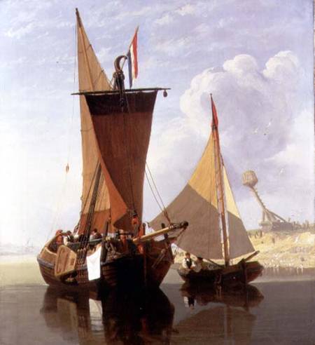 Boats on the Medway from Miles Edmund Cotman