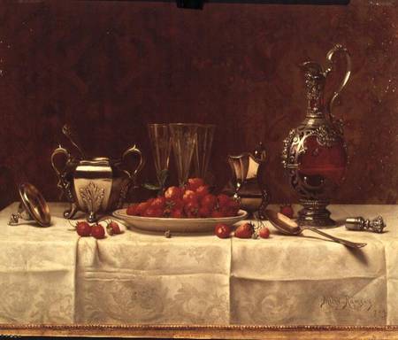 Still Life with Strawberries and Silverware from Milne Ramsey