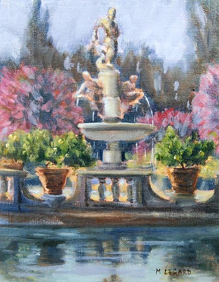 Fountain, Boboli Gardens, Florence (oil on canvas)  from Miranda  Legard