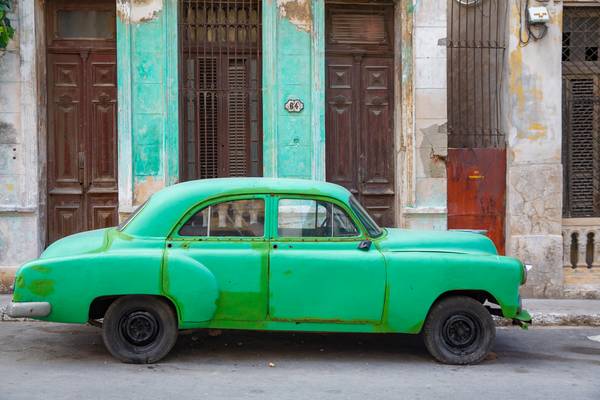 Oldtimer in Havana, Cuba. Street in Old Havana, Kuba from Miro May