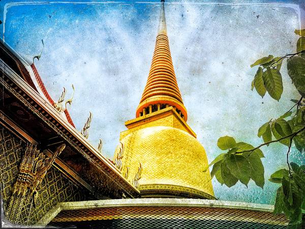 Tempel in Bangkok, Asien, Buddhismus, Retro, Vintage from Miro May