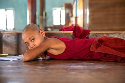 Buddhistischer Mönch in Myanmar, Asien