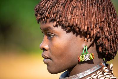 Portrait Äthiopien Afrika Omo Valley Hamer Stamm